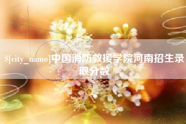 南县中国消防救援学院河南招生录取分数