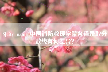 南县中国消防救援学院各省录取分数线有何差异？