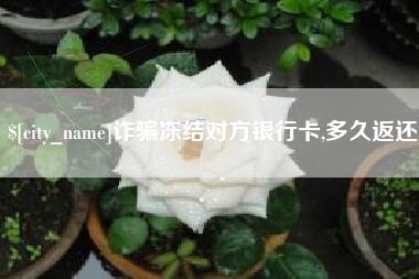 南县诈骗冻结对方银行卡,多久返还
