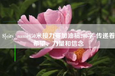南县50米接力赛加油稿200字-传递着希望、力量和信念