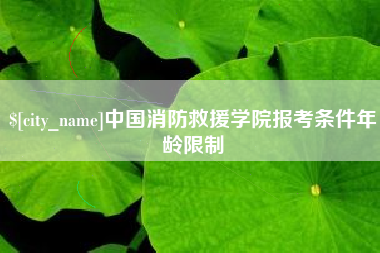 南县中国消防救援学院报考条件年龄限制