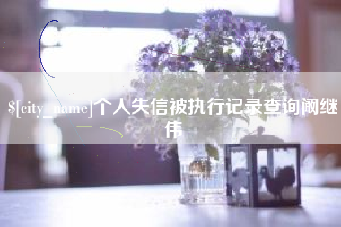 南县个人失信被执行记录查询阚继伟