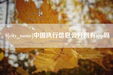 南县中国执行信息公开网有app吗