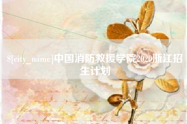 南县中国消防救援学院2020浙江招生计划