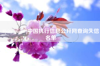 南县中国执行信息公开网查询失信名单