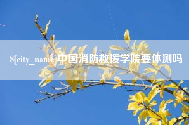 南县中国消防救援学院要体测吗