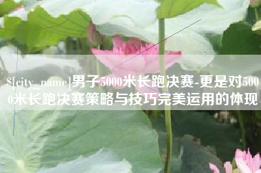 南县男子5000米长跑决赛-更是对5000米长跑决赛策略与技巧完美运用的体现