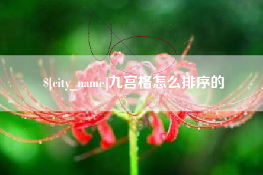 南县九宫格怎么排序的