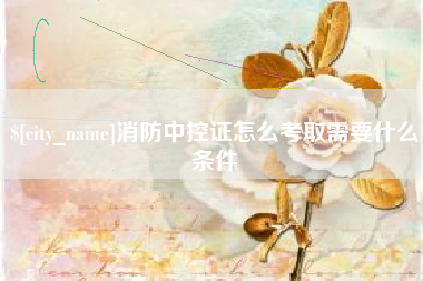 南县消防中控证怎么考取需要什么条件