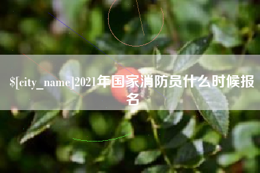 南县2021年国家消防员什么时候报名