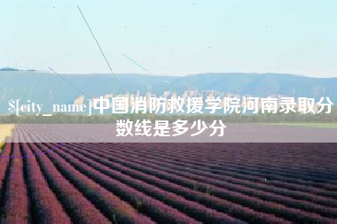 南县中国消防救援学院河南录取分数线是多少分