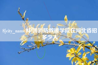 南县中国消防救援学院在河北省招多少人