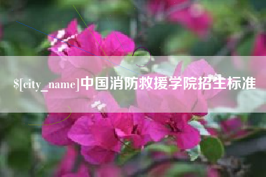 南县中国消防救援学院招生标准