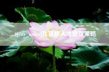 南县九宫格人才管理策略