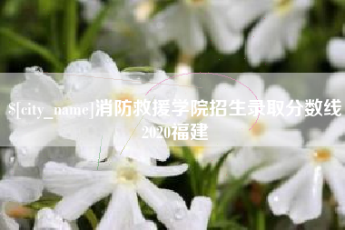 南县消防救援学院招生录取分数线2020福建